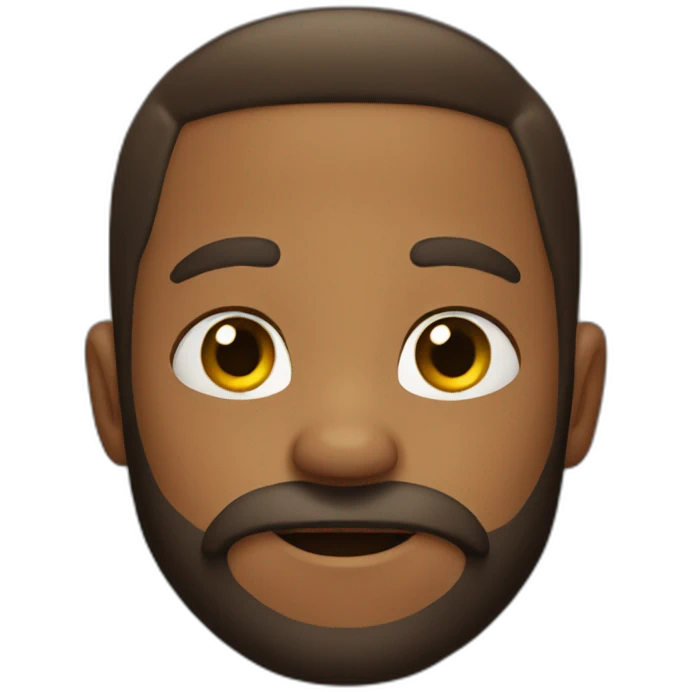 Boy with beard with big biceps emoji