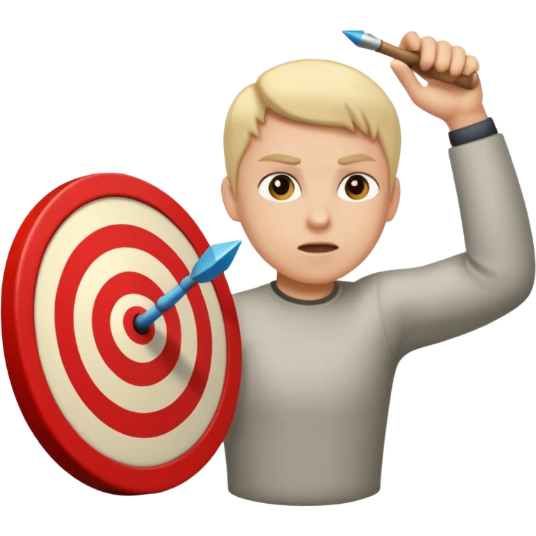 Hitting the correct target. 3 times in a row emoji