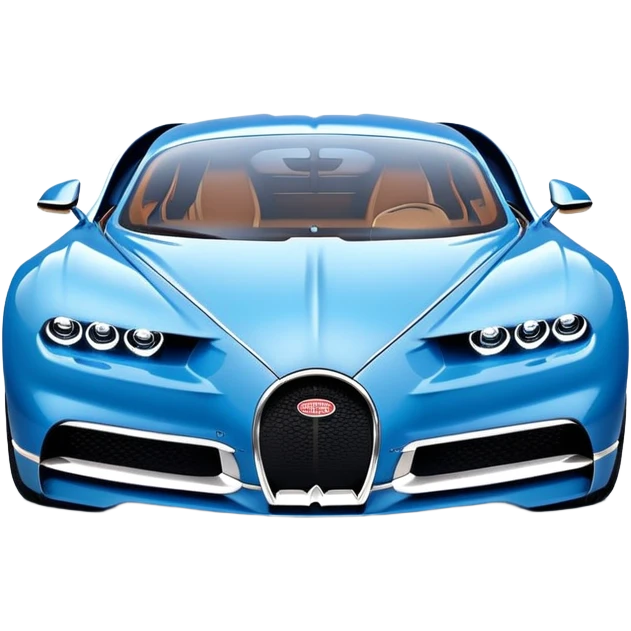 een blauwe bugatti chiron emoji