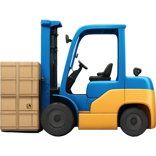 Blue forklift side profile emoji