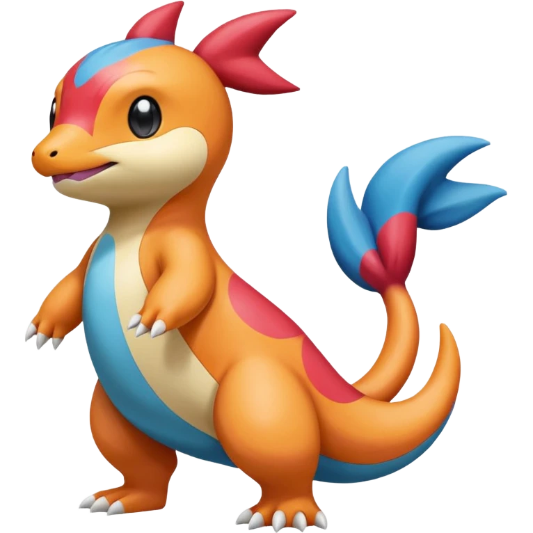 Mezprit-Charmander-Milotic-Oshawott-Pokémon-fusion, full body emoji