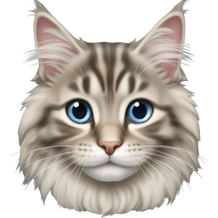 Siberian Maine coon kitten emoji