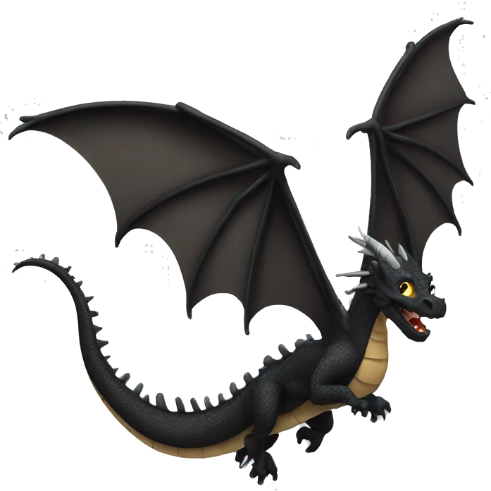 flying black dragon emoji