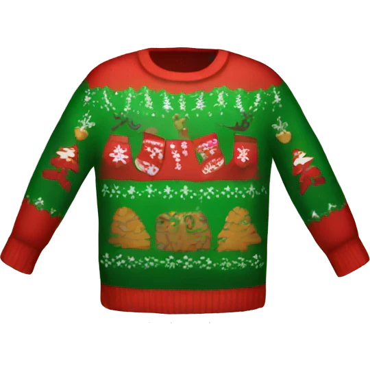 Ugly Christmas sweater emoji