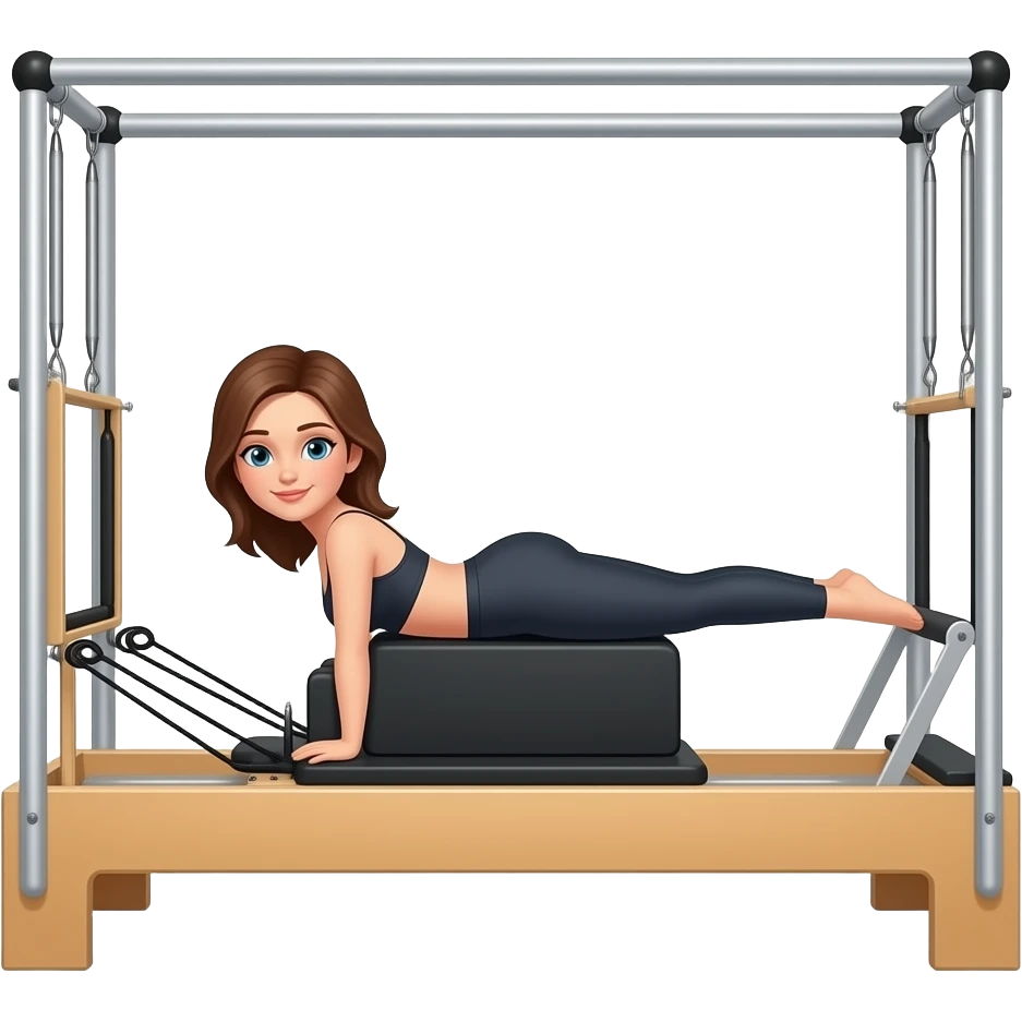 Mujer castaña pilates emoji