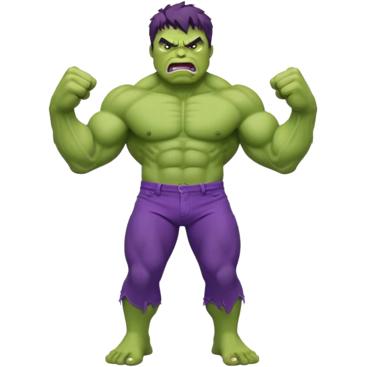 Angry hulk with big fist only till chest emoji
