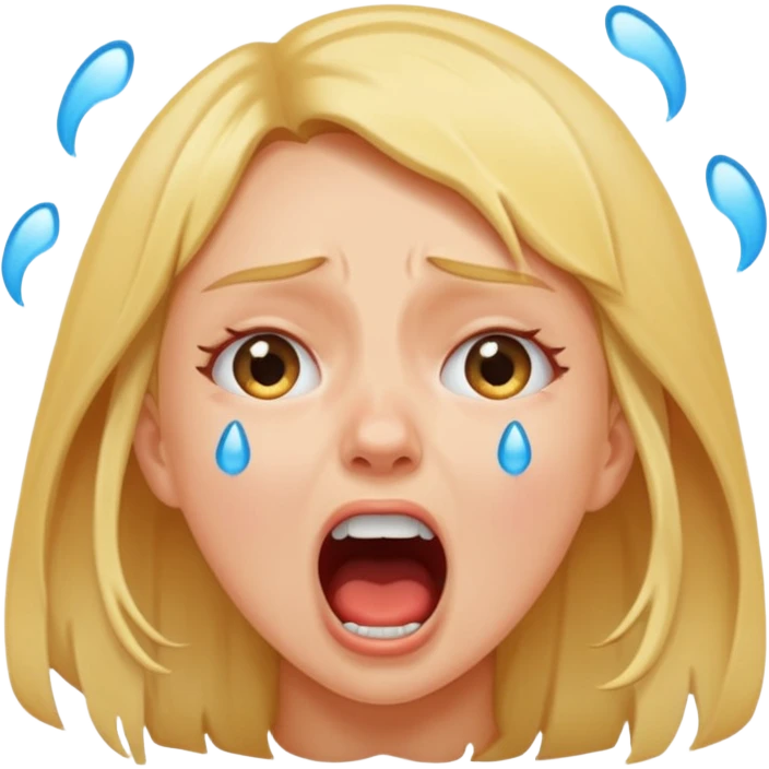 Una niña gritando emoji