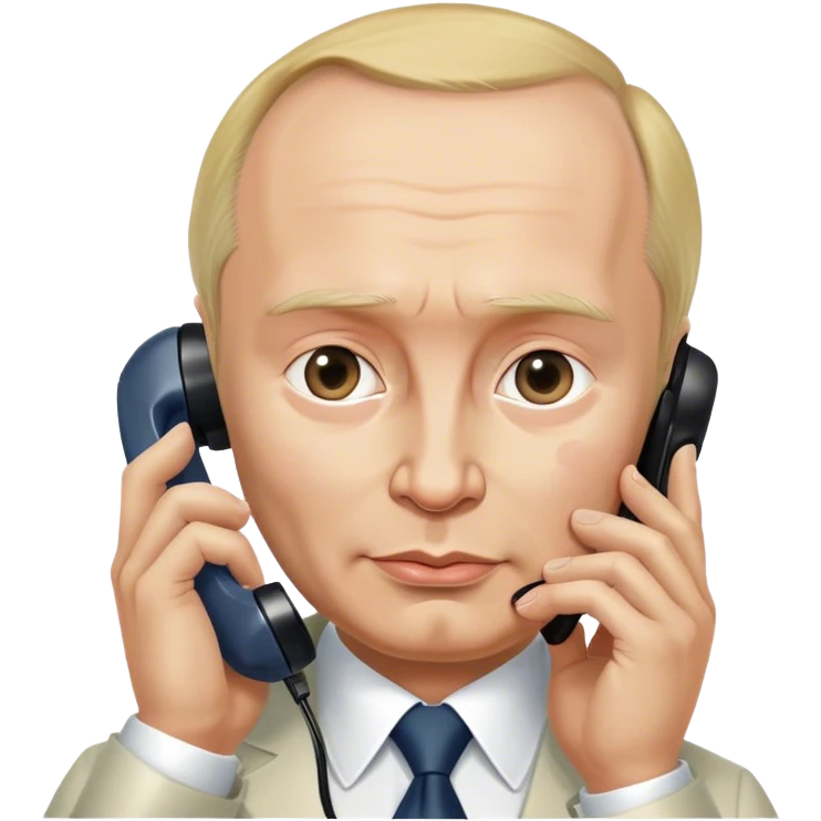 Vladimir poutine au téléphone  emoji