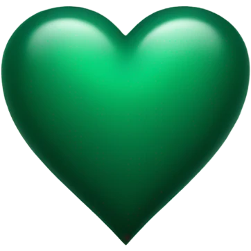 Dark green heart emoji emoji