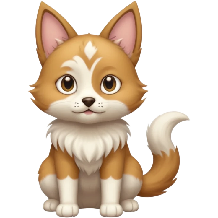 The dogcat is something between a cat and a dog. A very subtle distinction.  Full body emoji