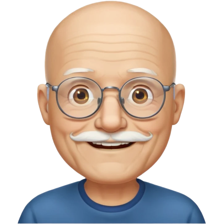 old man bald with beard and glasses emoji