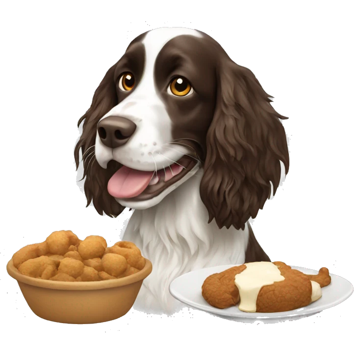 springer spaniel eating emoji