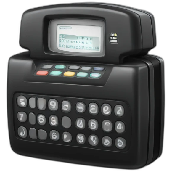 Retro black pager 📟 emoji