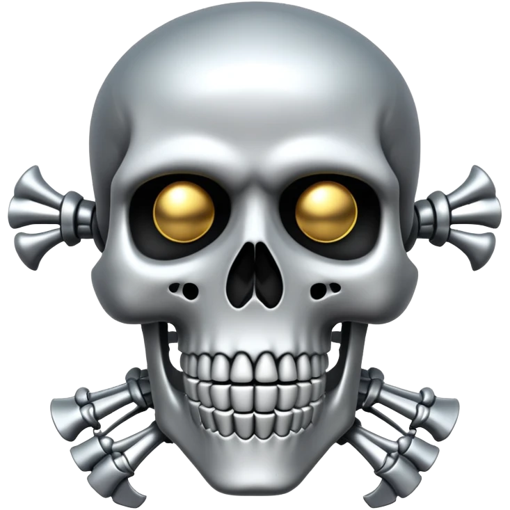 Esqueleto da heavy metal emoji