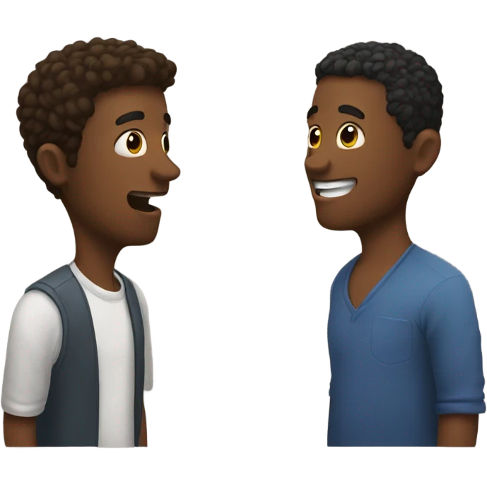 Two guys having a conversation  emoji