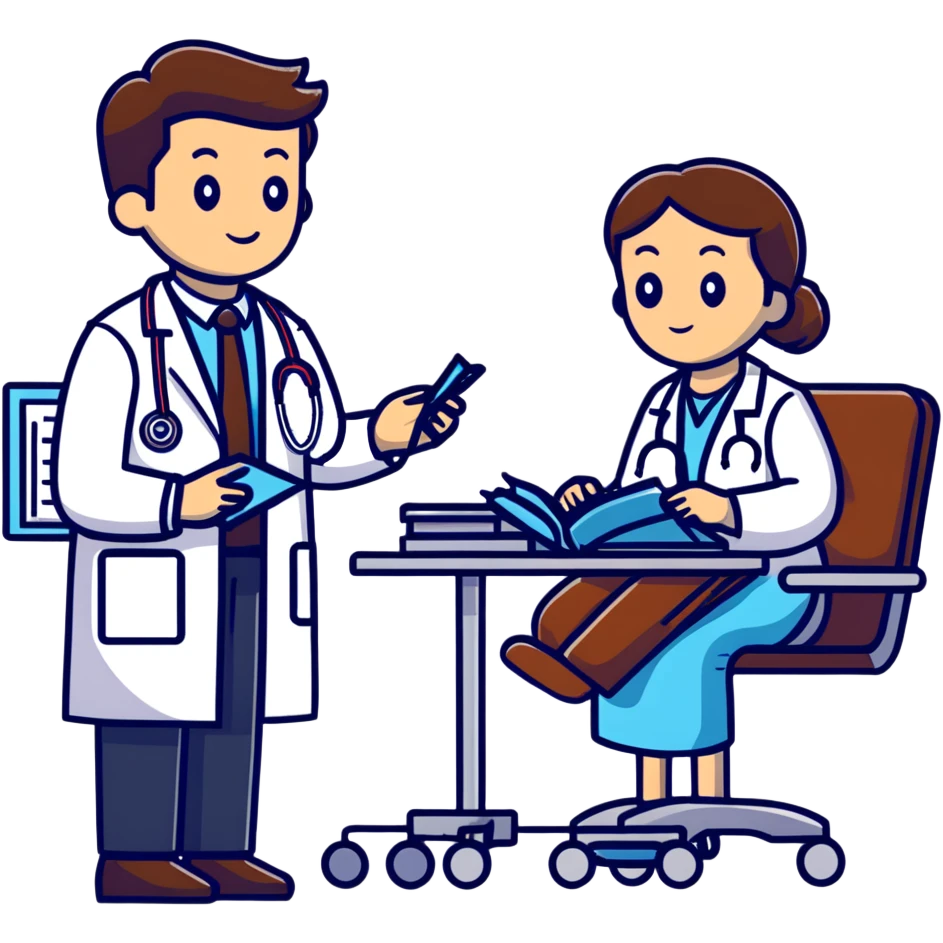 Doctor listening to patient's lungs with stethoscope, cancer screening examination in medical office emoji