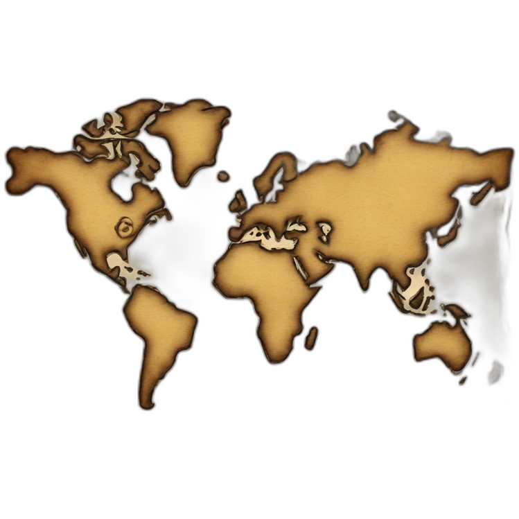 old paper world map emoji