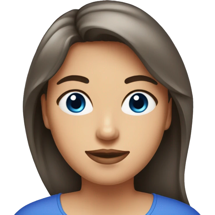 Pastèque avec une femme brune aux yeux bleus emoji