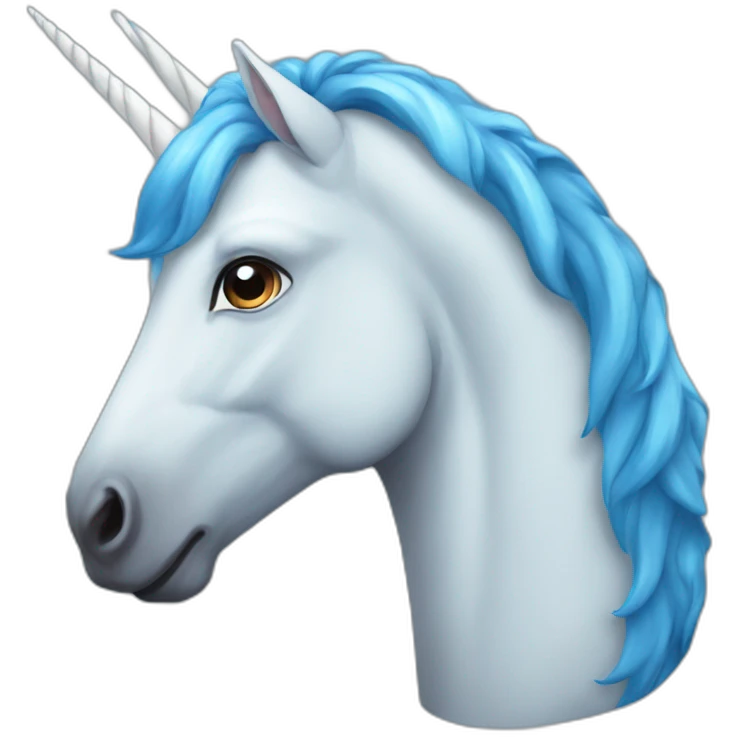 Blue unicorn emoji