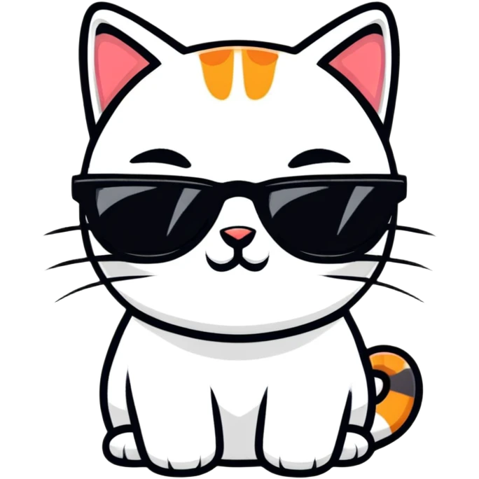 Cat with sunglasses emoji