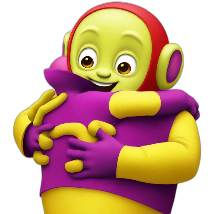 Teletubbies hug emoji