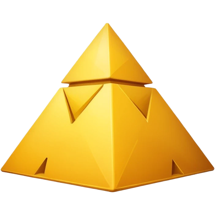 simple yellow pyramid icon emoji
