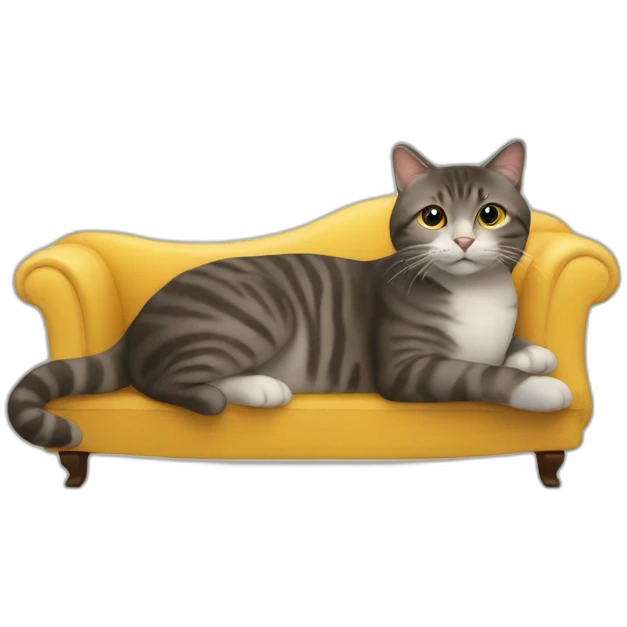 Chat allongé sur le canapé emoji