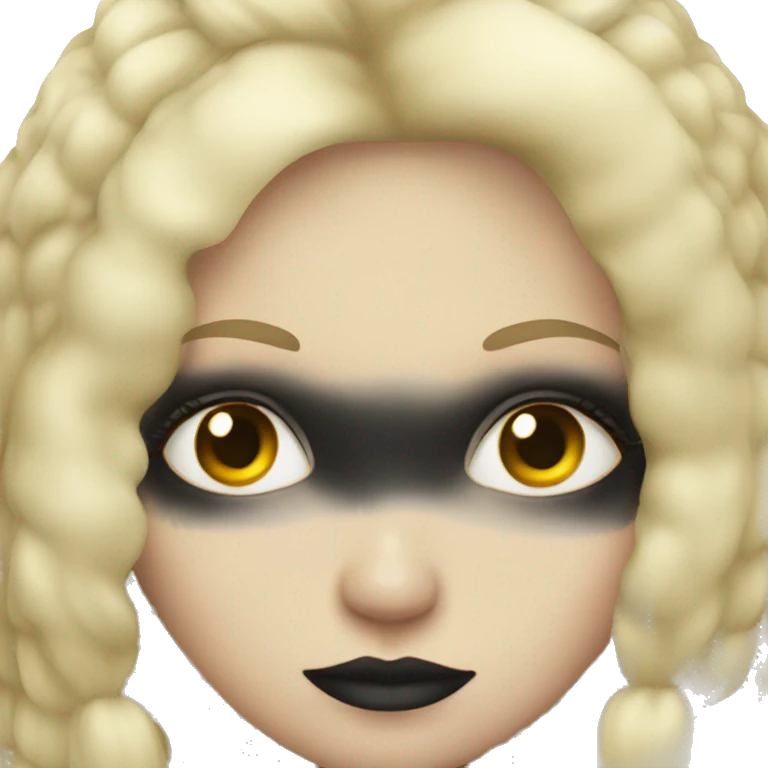 Gothic girl with blonde hair emoji
