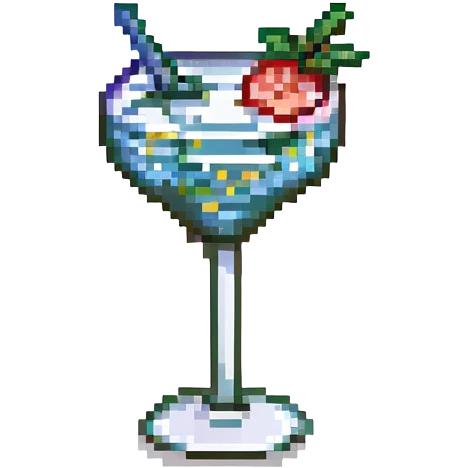 cocktail glass with garnish emoji