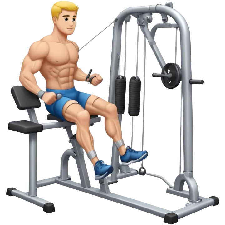 man cable-machine-leg-exercise emoji