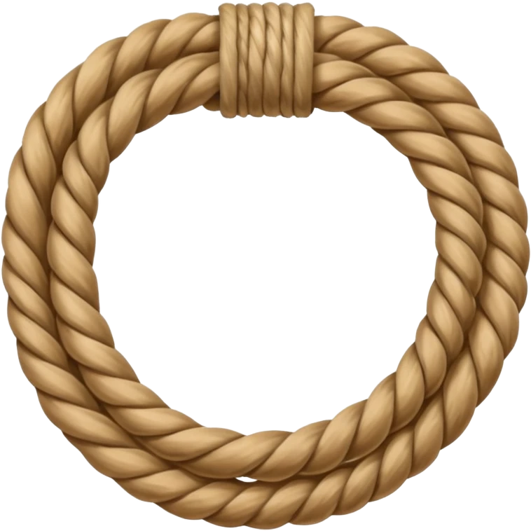 a straight rope cut in the center   emoji
