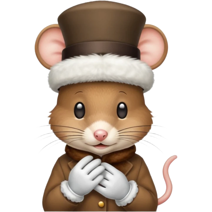 mouse wearing hat emoji