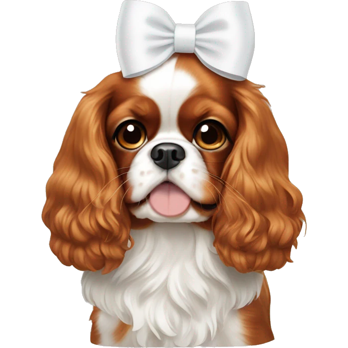 cavalier king with a white bow emoji