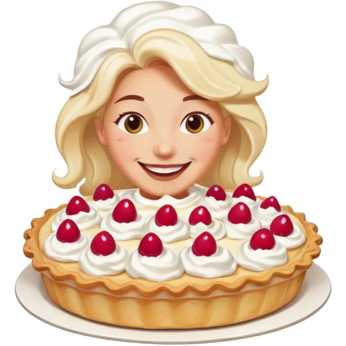 Female pie fight emoji