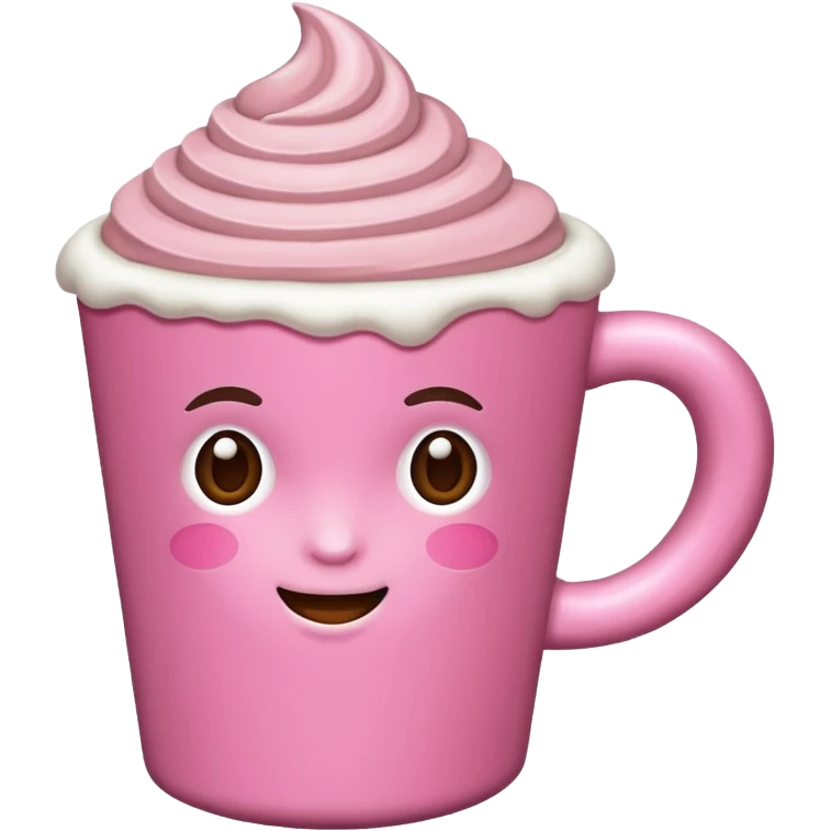 Pink mocha aesthetic  no face emoji