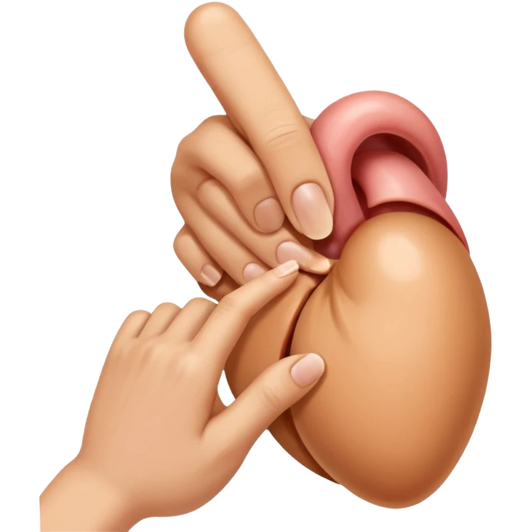 Putting my finger inside my vagina with secretions coming out emoji