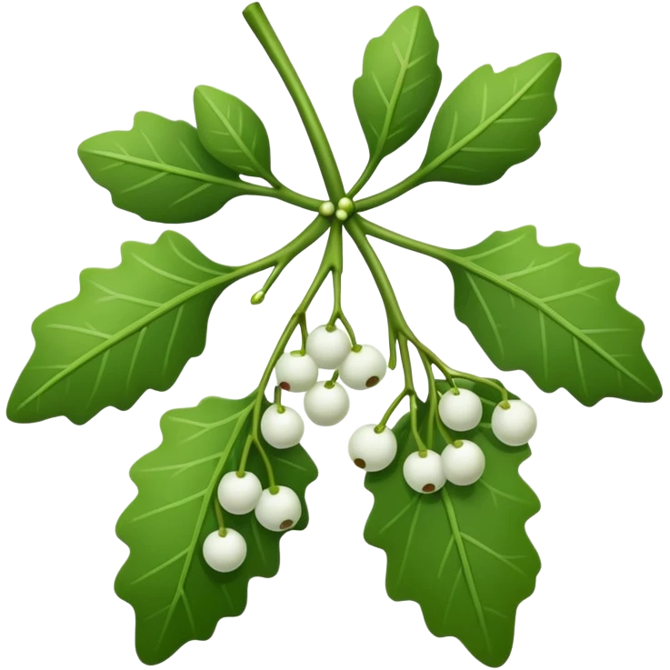 Mistletoe in bunch emoji