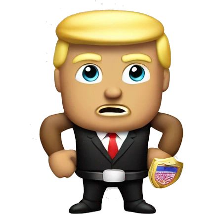 Trump with championship belt emoji