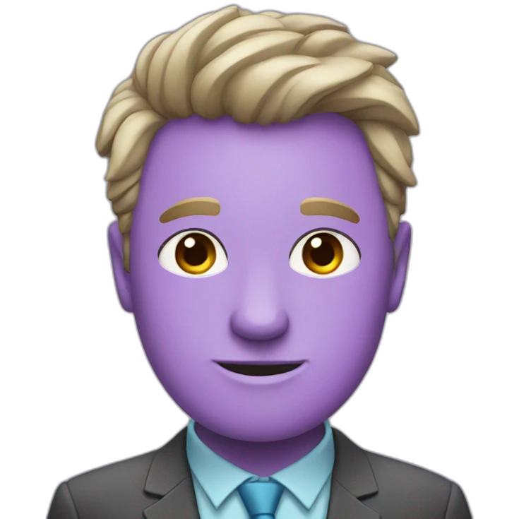 office man in colourful unicorn emoji