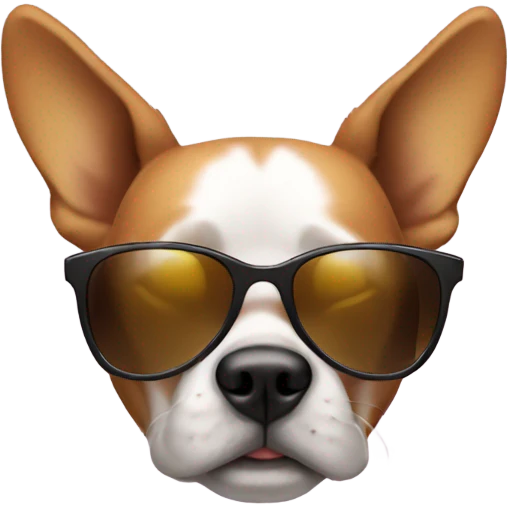 Dog wearing sunglasses  emoji