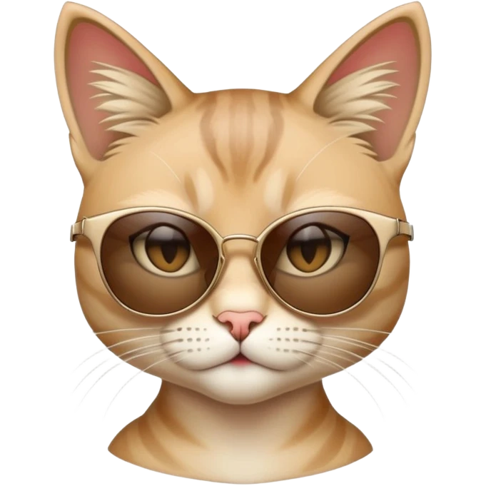 Güneş gözlüğü takan havalı mafya kedi kız emoji
