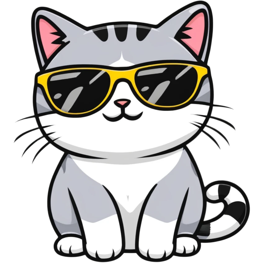 Cat with sunglasses emoji