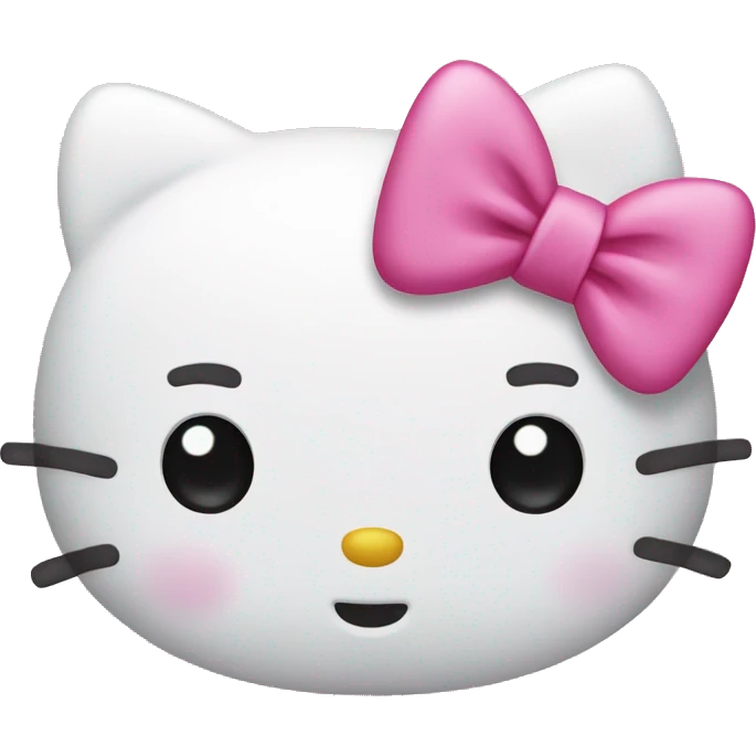 Hello kitty with a pink bow emoji