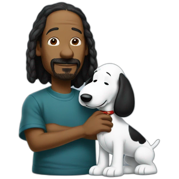 Snoopy with snoop dog emoji