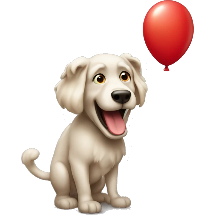 Make an emoji that creative a little silly of an animal with a red balloon emoji