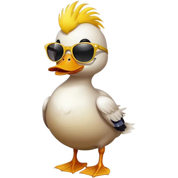 Duck with sunglasses emoji