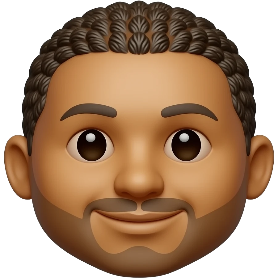Custom iOS emoji with no blur and a white background. The topic of the emoji is "happy nigga". It MUST maintain the general apple iOS emoji style. emoji