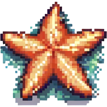 starfish pixel art emoji