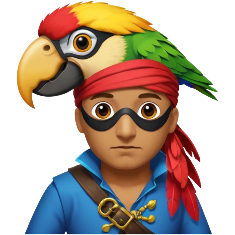 pirate and parrot emoji
