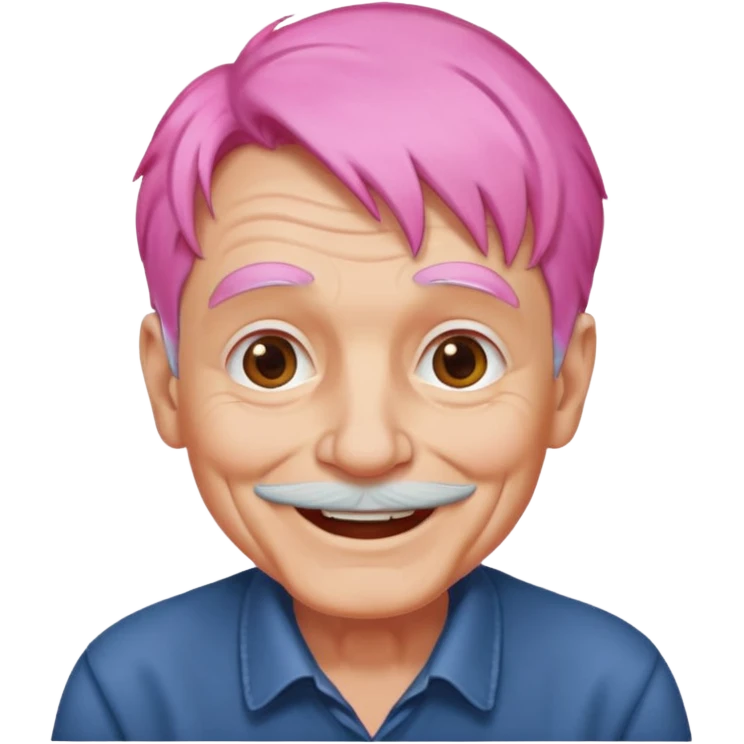 old pink haired man emoji